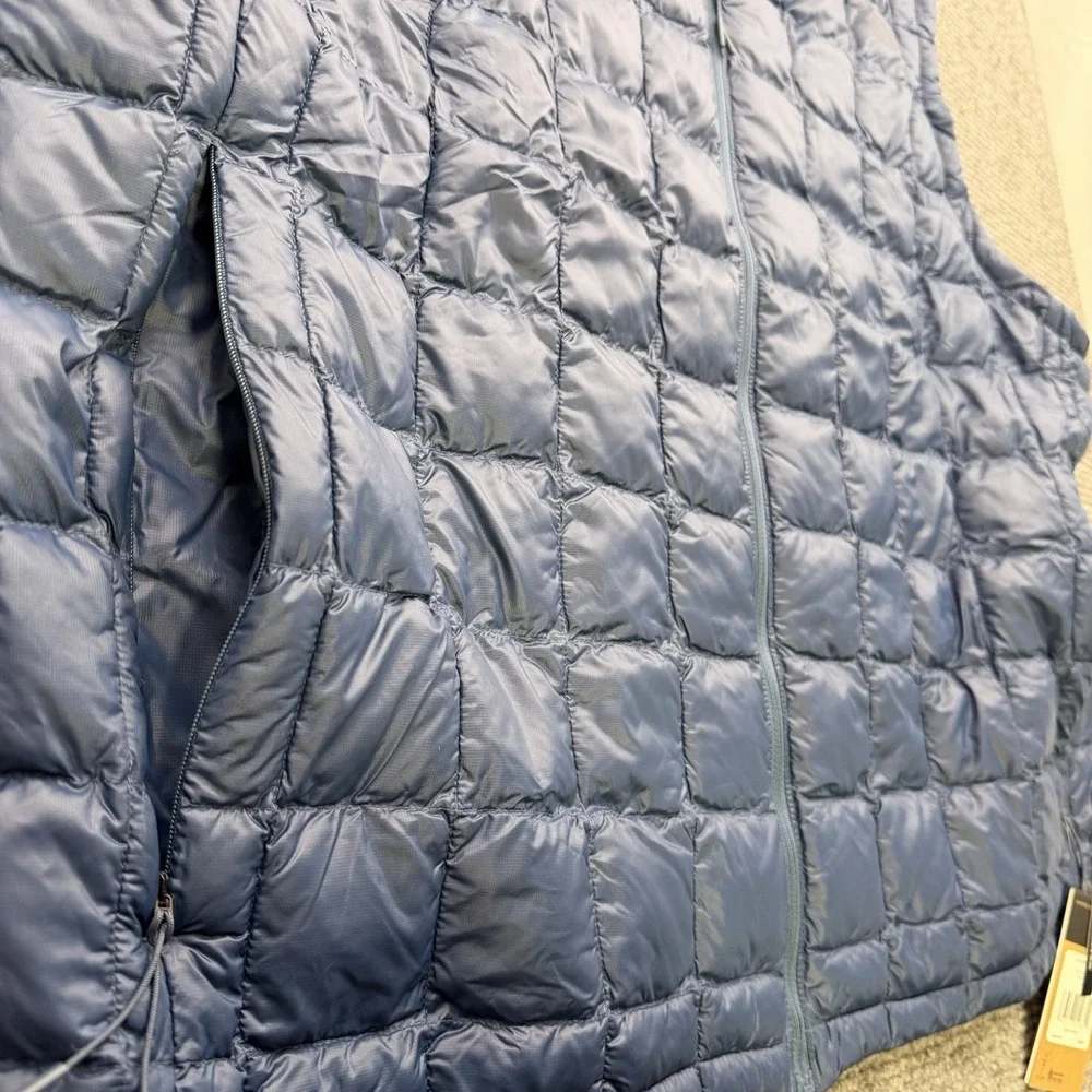 The North Face Vest Mens 3XL Blue ThermoBall Eco Puffer Insulated Zip Shady Blue